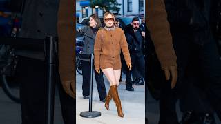 Jennifer Lopez Wears Gucci to Film Screening in New York jenniferlopez jlo style shorts [upl. by Nissie]