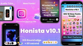 Honista v101 Update Tutorial 🤩  Honista iPhone Story Setting  Honista iOS Fonts Emojis Settings [upl. by Mixam]