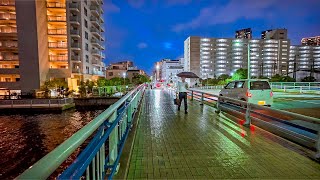 Tokyo Shiomi to Toyosu Night Walk Japan • 4K HDR [upl. by Einavoj24]