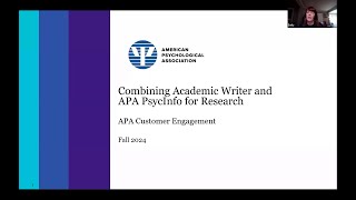 Combining Academic Writer and APA PsycInfo for Research [upl. by Eibmab]