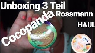 Unboxing 3 Teil Cocopanda Rossmann HAUL Illes Welt [upl. by Diarmuid]