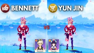 Bennett vs Yunjin  BEST Support for F2P Yoimiya  Genshin Impact [upl. by Akinehs730]