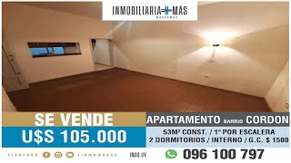 En Venta  Apartamento de 2 Dormitorios I Barrio Cordón [upl. by Bueschel39]