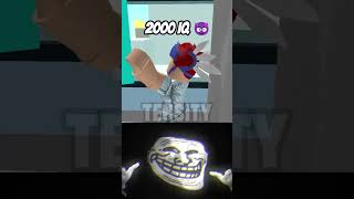 0 IQ 💀 Vs 2000 IQ 😈 Roblox IQ Moment Troll Face Meme shorts [upl. by Azilem]