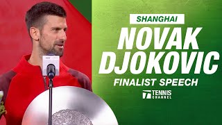 Novak Djokovics Shanghai Masters Finalist Speech  2024 Shanghai Championship [upl. by Darooge]