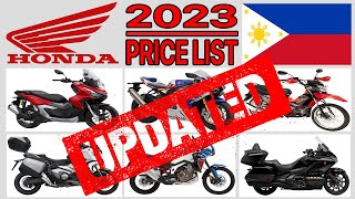 Honda Motorcycle Price List In The Philippines 2023 UPDATED [upl. by Tierza]