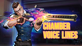 ALL CHAMBER LORE VOICE LINES  INTERACTIONS  Subtitles  Translations  VALORANT New Agent Act 3 [upl. by Pebrook]