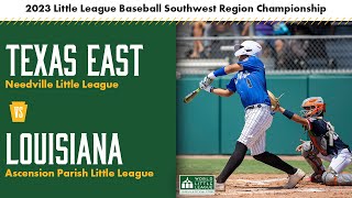 2023 Little League Baseball Southwest Region Championship Texas East vs Louisiana [upl. by Euqinommod]