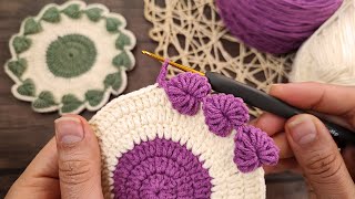 😍 Supper Easy Crochet for Beginners Crochet Coaster  kolay tığ işi bardak altlığı [upl. by Yuht155]