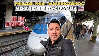 MENUJU WASHINGTON DC IBU KOTA AMERIKA  KERETA CEPAT ACELA AMTRAK [upl. by Acisset]