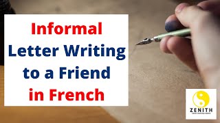 How to Write a Letter in French to a Friend  French Informal Letter Writing [upl. by Lokcin]