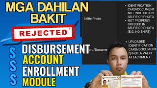 Mga Dahilan Bakit Narereject ang SSS Disbursement Account Enrollment Module [upl. by Seroka]