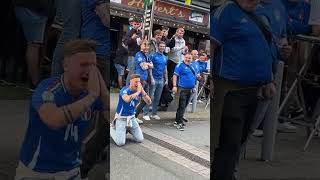 Albanian Fan Breaks Spaghetti in Front of Italian Supporters Ahead of Match [upl. by Ettenaj]