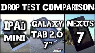 iPad Mini Drop Test Comparison Nexus 7 amp Galaxy Tab 20 7quot [upl. by Lyckman350]