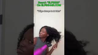 How To Install Kinky Curly V Part Wig with Mini Leave Out Tutorial [upl. by Acinet]