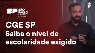 CGE SP nível de escolaridade exigido ara o cargo de Auditor Estadual de Controle [upl. by Kcirdek971]