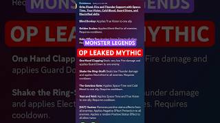 Monster Legends Leaked Broken Support Monster mobilelegends monsterlegendsleaks [upl. by Faust]