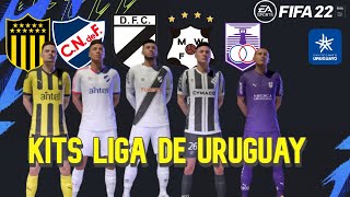 LIGA DE URUGUAY 🇺🇾 KITS CONMEBOL MOD  FIFA 22 Mod en desarrollo [upl. by Hefter]