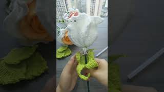 Do you want to make a beautiful Thai Rose Follow me crochetideas flowers [upl. by Lasala289]