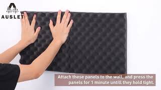 48pcs Acoustic Panels Black 3048cmx 3048cm X 30cm Eggcrate Soundproof Wall Panels High Density [upl. by Grizel]