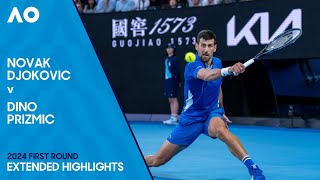 Novak Djokovic v Dino Prizmic Extended Highlights  Australian Open 2024 First Round [upl. by Eniamsaj]