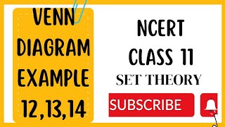 Venn DiagramUnion of setsExample 121314 Class 11 th ncert [upl. by Vern]