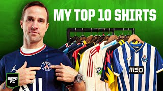 PSG Arsenal AS ROMA Julien Laurens picks his top 10 football shirts  ESPN FC [upl. by Llegna]