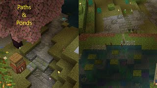 Building Paths and ponds in Lush Cave Forever Bedrock [upl. by Aljan846]