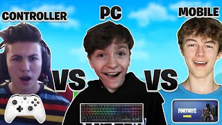 MOBILE vs PC vs CONTROLLER Fortnite PROS HIGH KILL CHALLENGE Part 1 [upl. by Markowitz]