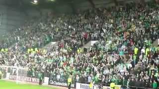 Hearts fans silenced by Celtic fans [upl. by Orag]