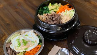 Dolsot Bibimbap  Korean Hot Stone Pot Rice bowl [upl. by Neetsuj]