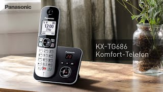 Schnurloses Telefon mit neuen Funktionen zur Anrufsperre KXTG686  Panasonic Produktvorstellung [upl. by Na]