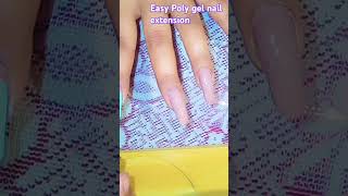 Easy poly gel nail extensionnailart nails youtubeshort shorts [upl. by Shawnee583]