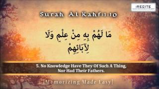 Surah Kahf  1st 10 Ayahs  Muhammad AlSalam  Memorizing Made Easy  1080pᴴᴰ [upl. by Nosniv]