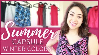 Summer Capsule Wardrobe for 2022 Minimalist Capsule in Winter Palette [upl. by Kial]