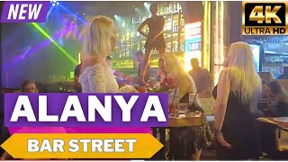 alanya nightlife walking tour 4k  antalya turkey holiday  turkey travel  Alanya Antalya [upl. by Cohen685]