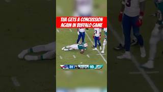 Tua Suffers Another Concussion in Buffalo Game – Hard Hit by Damar Hamlin shorts short [upl. by Kaile]