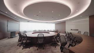 Versatile conference room setup for presentations and team discussions [upl. by Nanci]