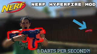 EASIEST Nerf Hyperfire MOD Guide  8 Darts PER SECOND [upl. by Hallock]