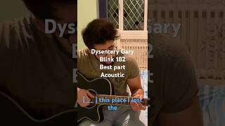 Dysentery Gary  Blink 182 outro acoustic cover blink182 blink182cover harmonics guitar [upl. by Nosnhoj109]