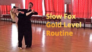 Slow Foxtrot Gold Level Choreography  Bounce Fallaway with Weave Ending [upl. by Siubhan]