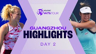 Shi Siniakova Yuan amp Sawangkaew top the action on Day 2 in Guangzhou  WTA Match Highlights [upl. by Jerol]