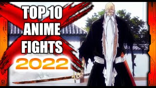 LAS 10 MEJORES PELEAS DEL ANIME 2022 [upl. by Allys]