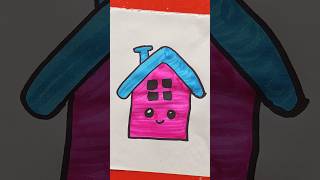 How to Draw Beautiful Home 🏡 Coloring and Painting for Kids home shorts [upl. by Thomasin]