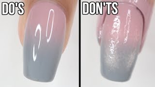 DOs amp DONTs Ombré Nails  how to do ombré nails with regular polish [upl. by Aicad]