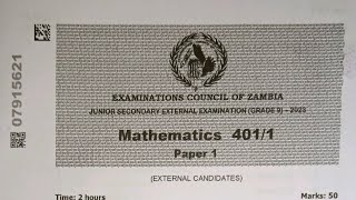 Grade 9 mathematics paper 1 2023 [upl. by Ardnaz]