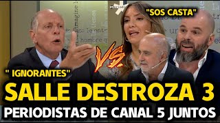 SALLE VS 3 PERIODISTAS DE CANAL 5 SE FUERON TODOS DOMADOS [upl. by Brazee]