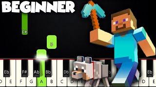 Sweden  Minecraft  BEGINNER PIANO TUTORIAL  SHEET MUSIC by Betacustic [upl. by Esinned]