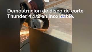 Demostración de disco de corte 4 12” Thunder Wurth [upl. by Paulette73]