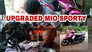 Mio Sporty upgraded Done engine Rebore Change piston barbola and sparkplug [upl. by Vogel]